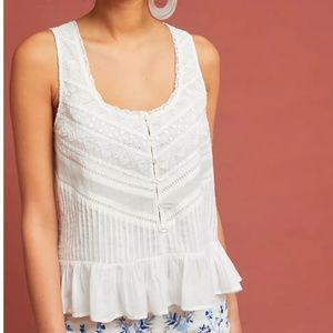 Anthropologie Maeve Atwater Peplum Tank Size S